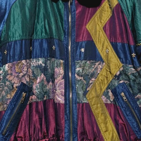 Beverly Hills Blues Jacket Vintage 90's Puffer Duck Down Pockets Women's Size XL - Picture 3 of 9
